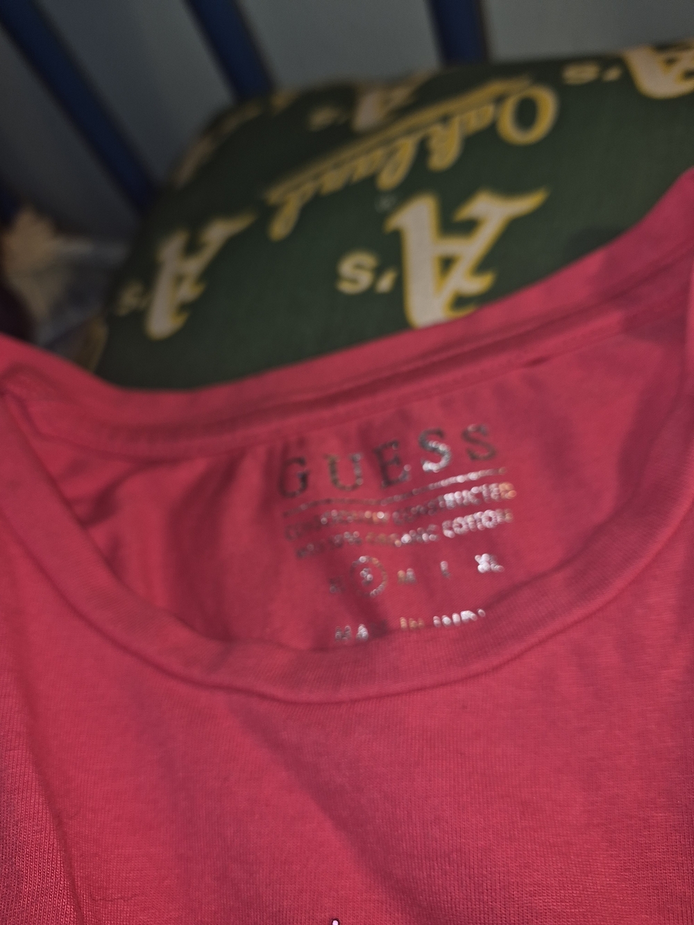 Guess Rhinestone Heart Logo Tee - Pink - Picture 2 of 2